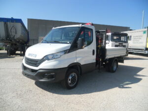 IVECO DAILY 35C14 CON GRU FASSI F30M.0.23 ACTIVE E CASSONE FISSO