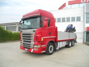 SCANIA R480 CON GRU PM 24024LC E CASSONE FISSO