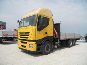 IVECO STRALIS AS260S42-FS CON GRU FASSI F150A.24 CASSONE FISSO